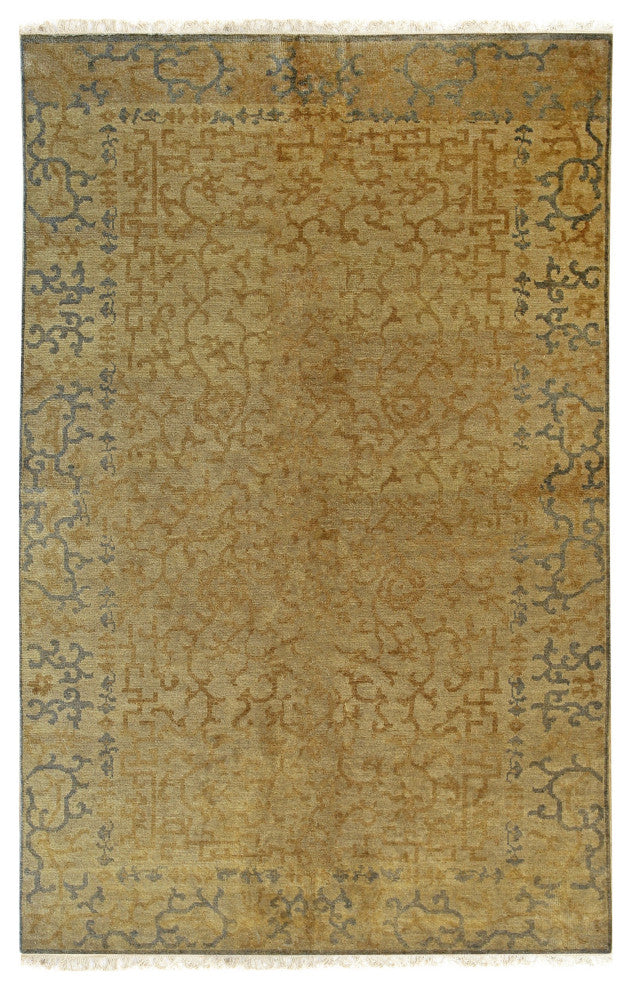 Gold Transitional All Over Ningxia Area Rug