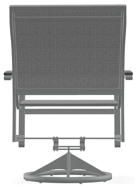 Bazza Sling Outdoor Swivel Rocker, Titanium/Graphite