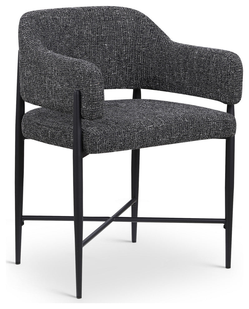 Dame Upholstered Dining Chair, Black