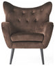 GDF Studio Danielle Brown Velvet Arm Chair