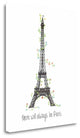 "There Will Always Be Paris" By Jan Weiss, Giclee Print on Gallery Wrap Canvas