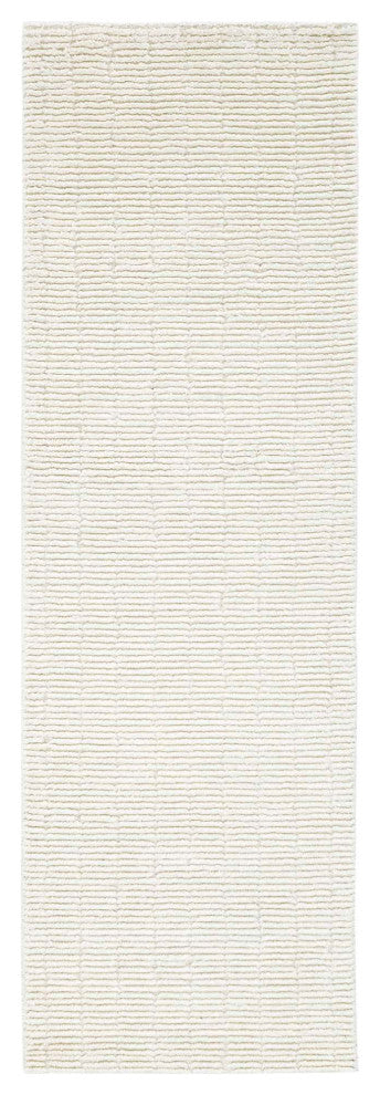 Creed Tufted Area Rug, Ivory, 2'6"x8'