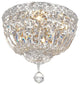 Elegant Tranquil Flush Mount, Chrome Finish With Royal Cut Crystal