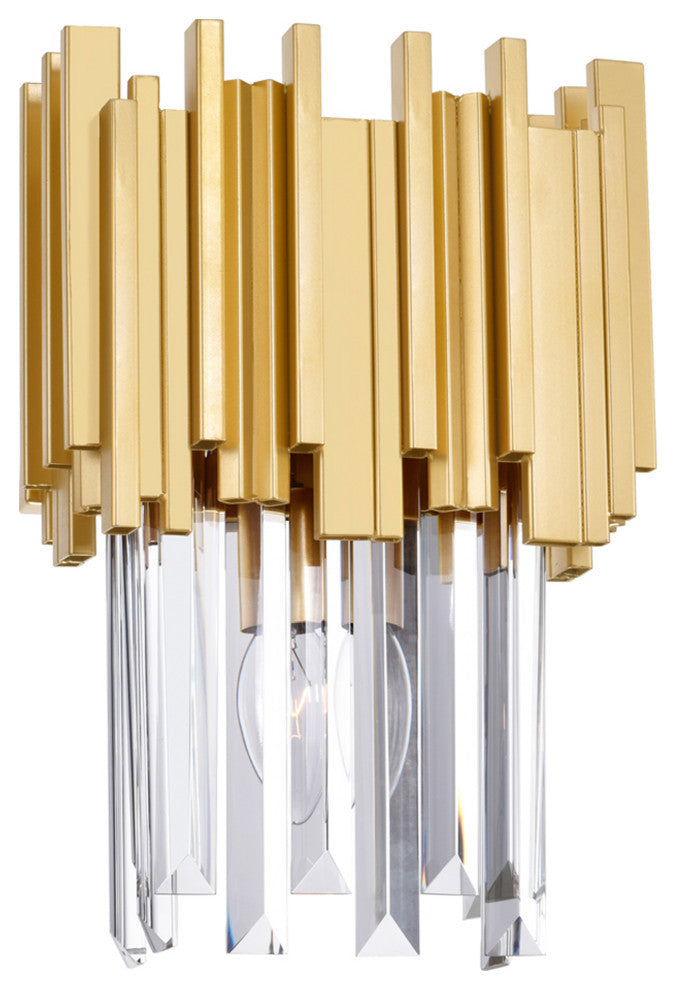 Deco 1 Light Wall Light With Medallion Gold Finish