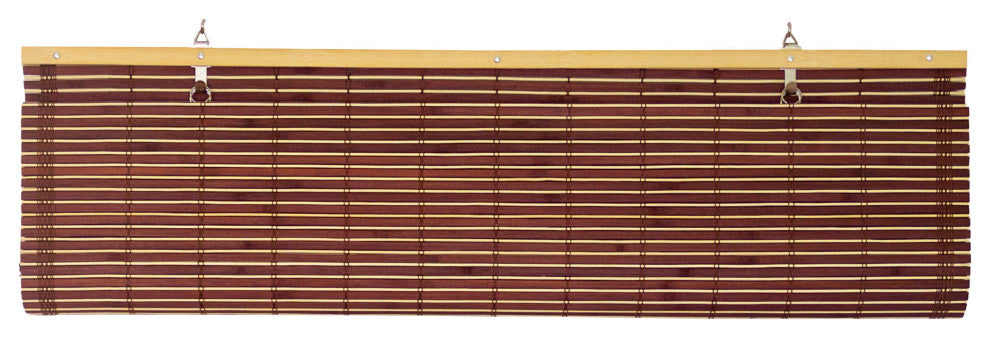 Bamboo Cordless Window Shade, Mahogany, 48" W