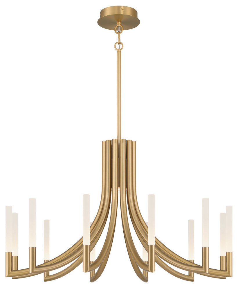 Olette 12L 36" Gold Frosted Chandelier