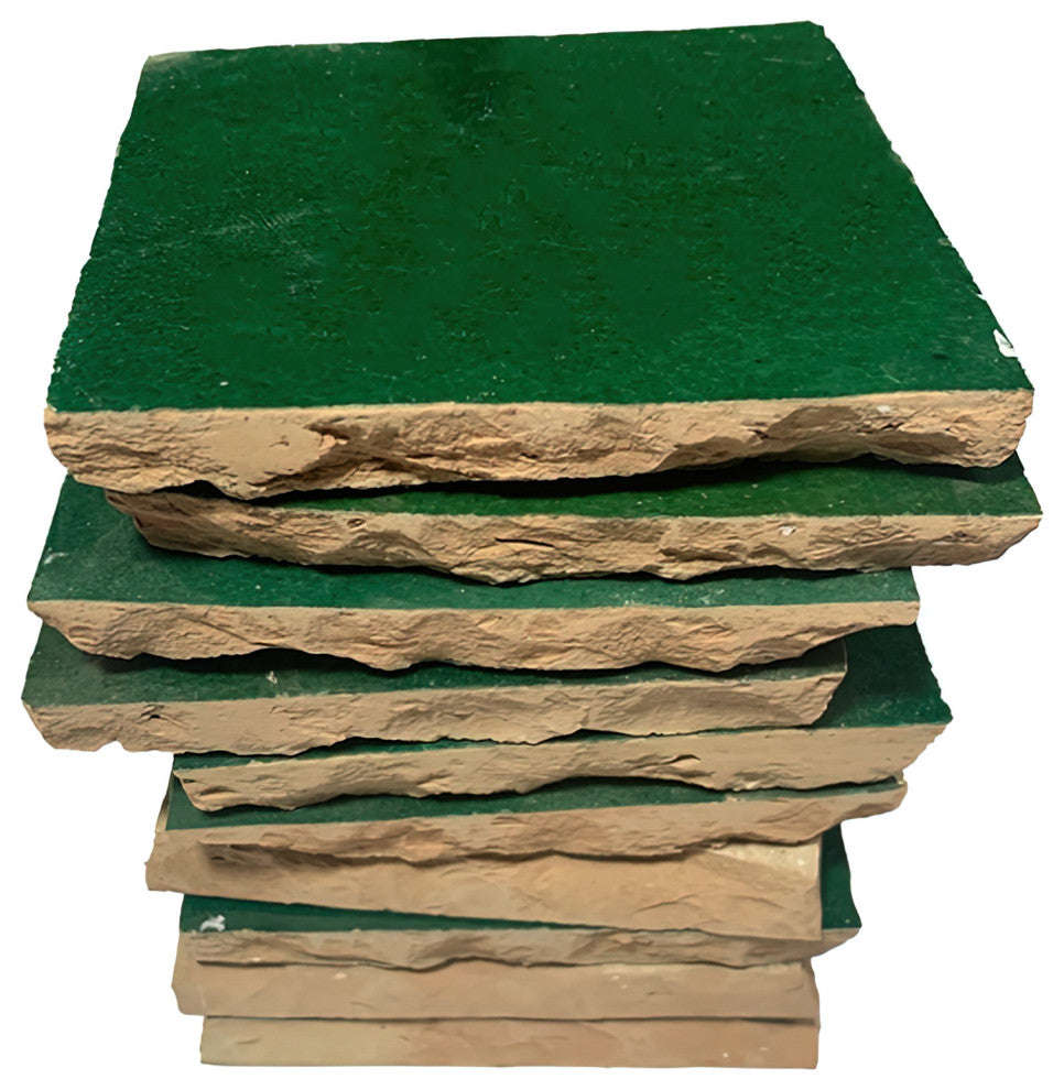 Moroccan Zellige Mosaic 4"x4" Dark Green