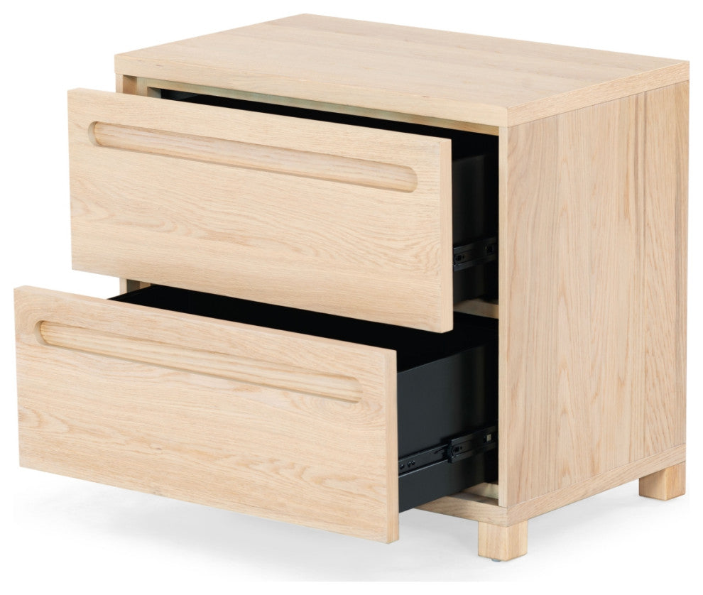 Safavieh Couture Tobiette 2 Drawer Nightstand, Oak