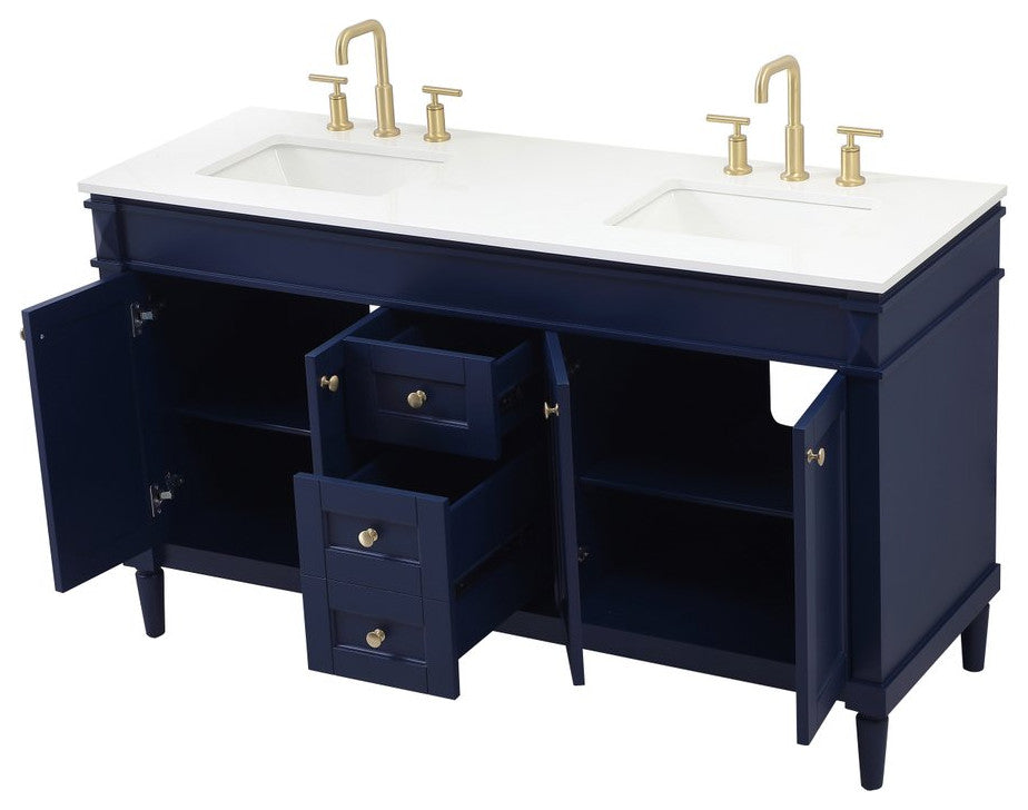 Home Living 21" Transitional Blue-Light Bathroom Vanity