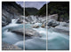 "Slow Motion Mountain River and Rocks" Metal Wall Art, 3 Panels, 36"x28"