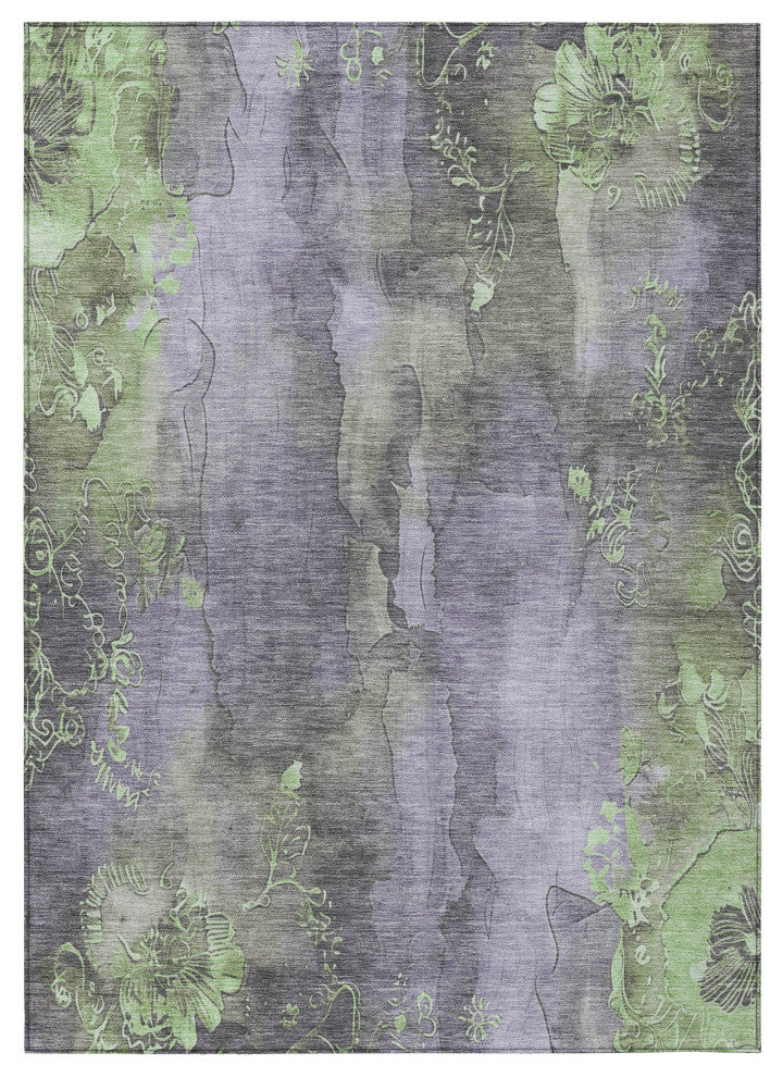 Machine Washable Indoor/Outdoor Chantille ACN1869 Violet 10' x 14' Rug