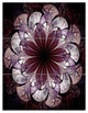 "Soft Pink Digital Art Fractal Flower" Metal Wall Art, 3 Panels, 28"x36"