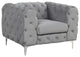 Julissa 4 Piece Velvet Living Room Set UFE, Gray