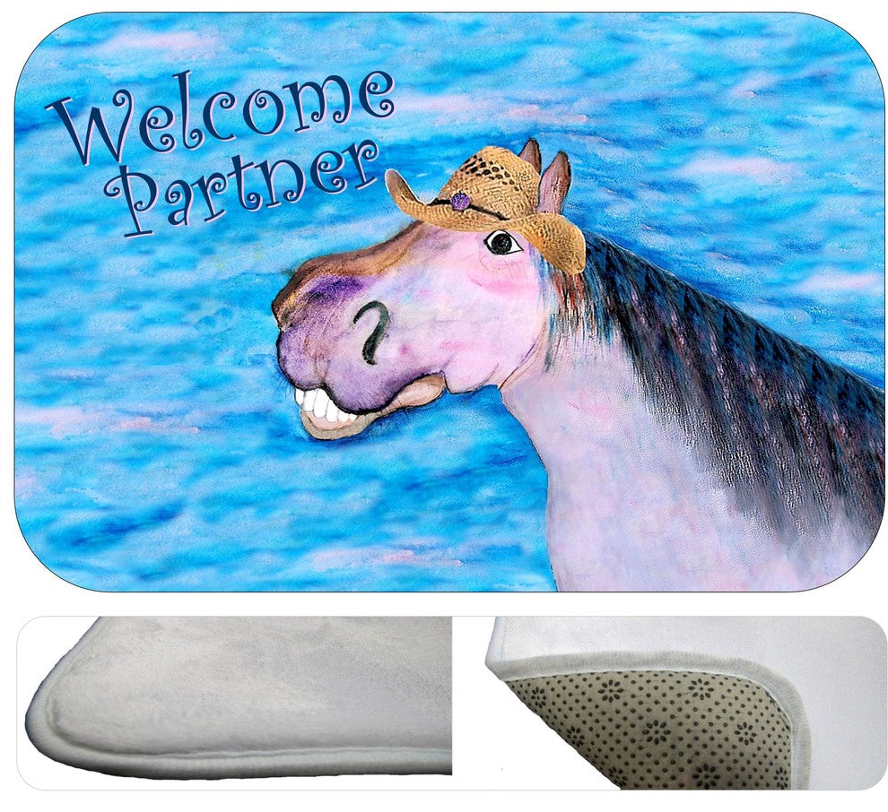 Welcome Partner Pony Plush Bath Mat, 30"x20"