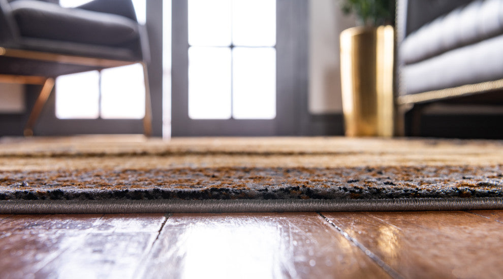 Unique Loom Beige Barista Excelsa 4' 0 x 6' 0 Area Rug