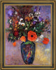 Odilon Redon Bouquet of Flowers in a Vase Framed Premium Canvas Print, 18"x24"