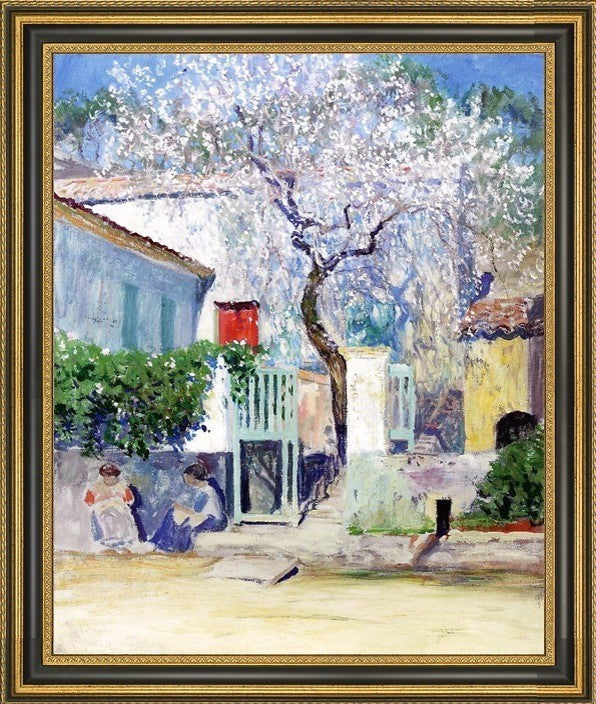 Guy Orlando Rose Spring on the RivieraFramed Premium Canvas Print, 16"x20"