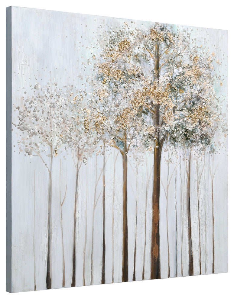 Winter Forest 2 Textured Metallic Hand Painted Wall Art by Martin Edwards