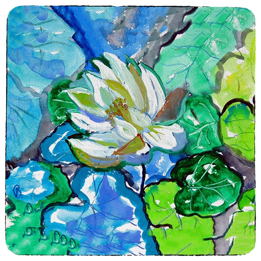 White Lily Flower Coaster - 3 Sets of 4 (12 Total)