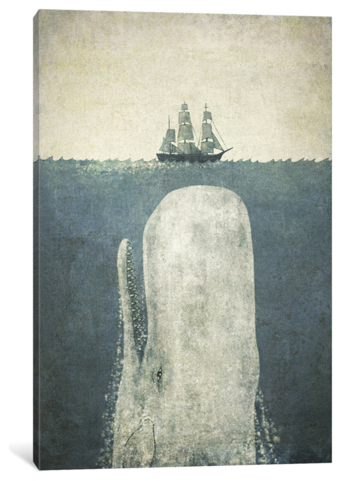 White Whale by Terry Fan Gallery-Wrapped Canvas Print 26x18x1.5