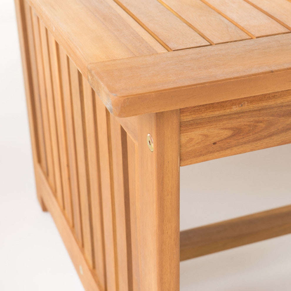 Beckley Outdoor 8-Piece Wood Sofa Seating Set with Water Resistant Cushion