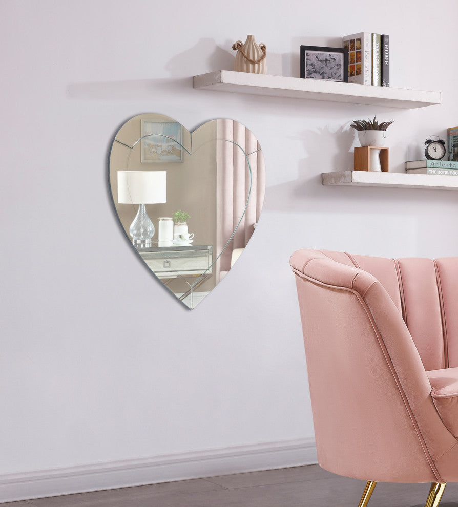 Heart Collection Heart Shaped Contemporary Mirror