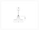 16" Radial Wave Pendant Light, Dark Bronze, 16" Pendant Light, White Cord