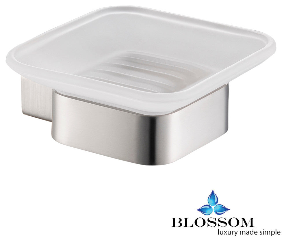 Blossom Soap Dish, Brushed Nickel
