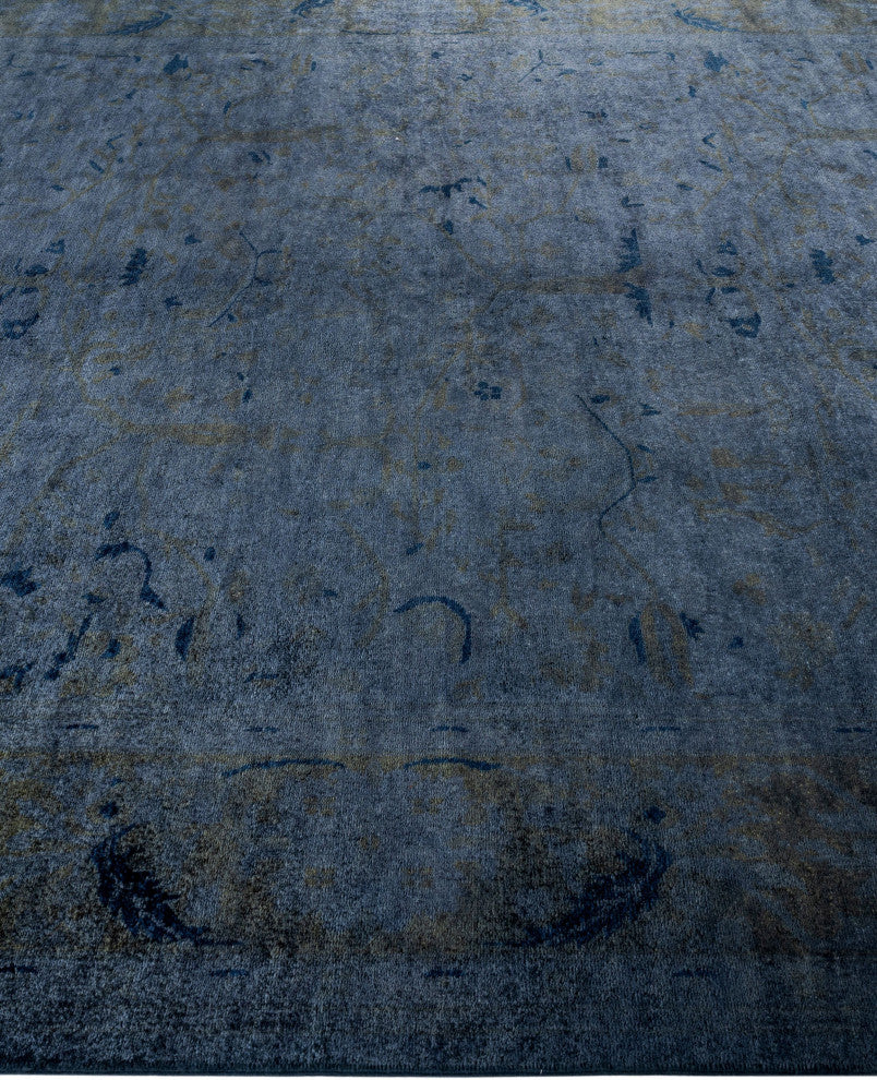 Overdyed One-of-a-Kind Hand-Knotted Area Rug Gray, 8' 2" x 10' 2"