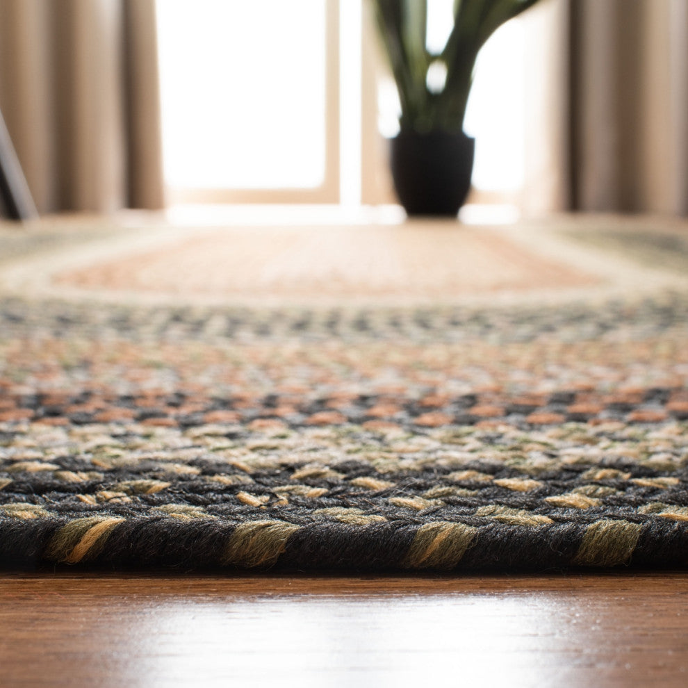 Safavieh Braided BRD308 Rug Machine-Washable, Multi, 9' Round