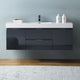 Valencia Wall Hung Bathroom Vanity, Dark Slate Gray, 60"