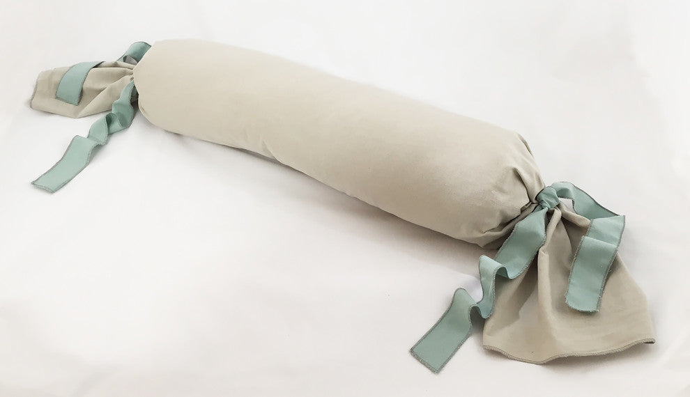 8X30 Decorative Bolster in Nivana With Taffy-Pull Ends