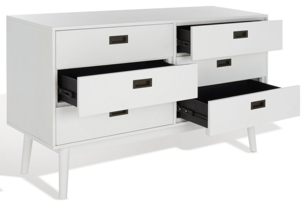 Safavieh Couture Donald 6 Drawer Dresser, White