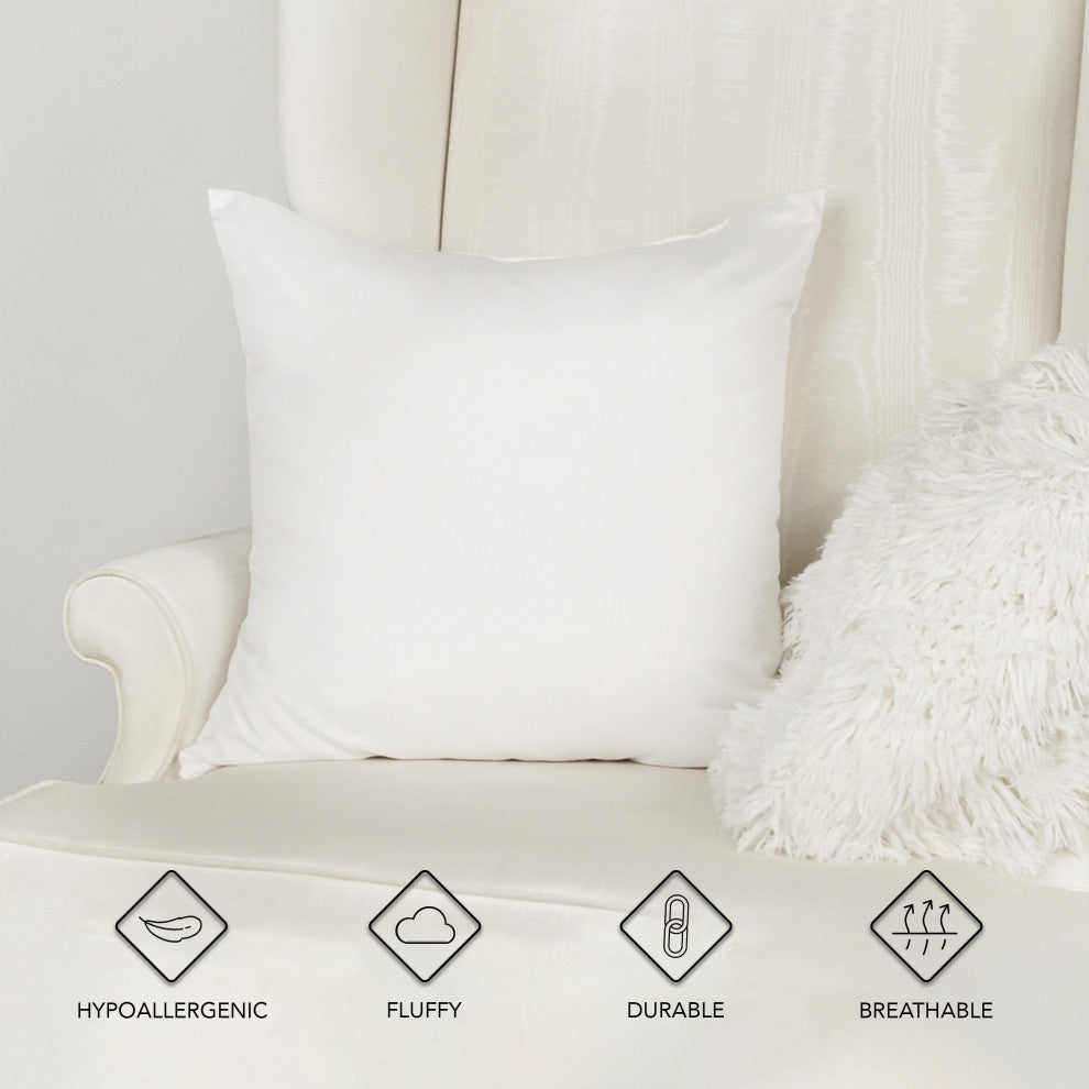 A1HC Throw Pillow Insert Down Alternative Extra Filled, Single, 20"x20"