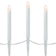 Set of 10 White Lighted C7 Candle Christmas Pathway Markers, 8", Clear Lights