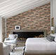 Brick Pattern Wallpaper, Dusty Red/Brown, Sample