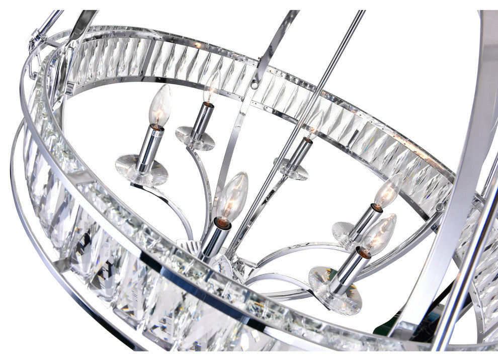 Arkansas 6 Light Chandelier With Chrome Finish