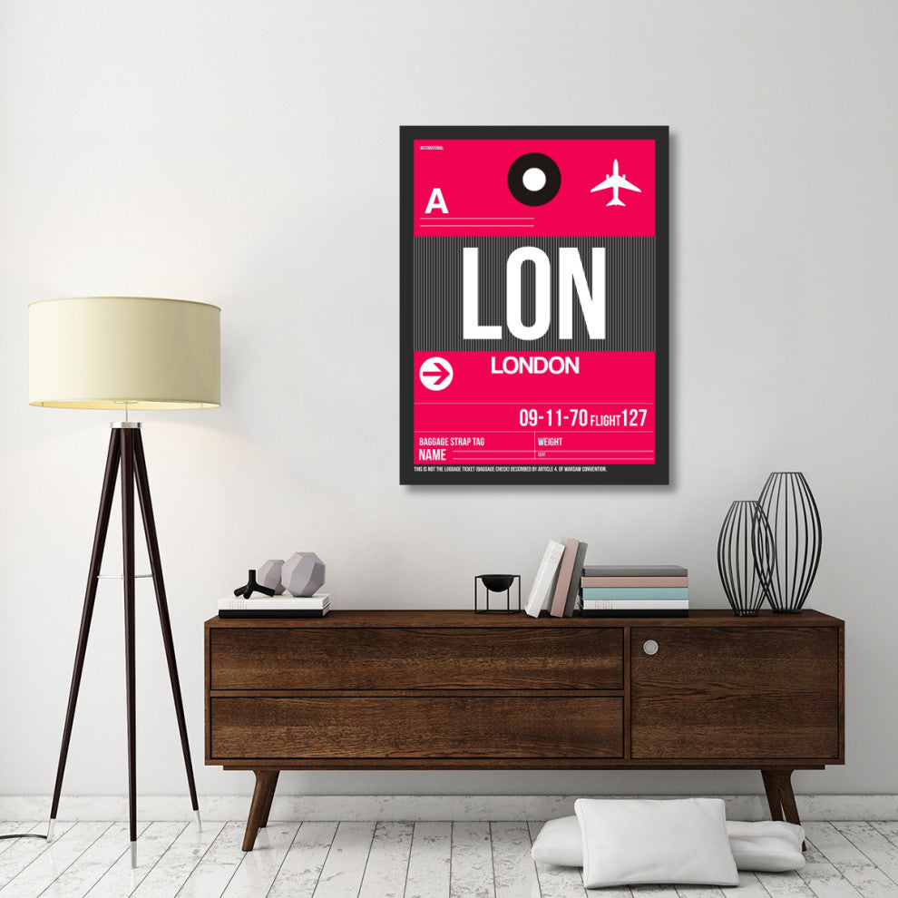 "LON London Luggage Tag 2" Fine Art Print
