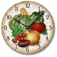 Vintage-Style Seed Packet Vegetables Wall Clock, 12 Inch Diameter