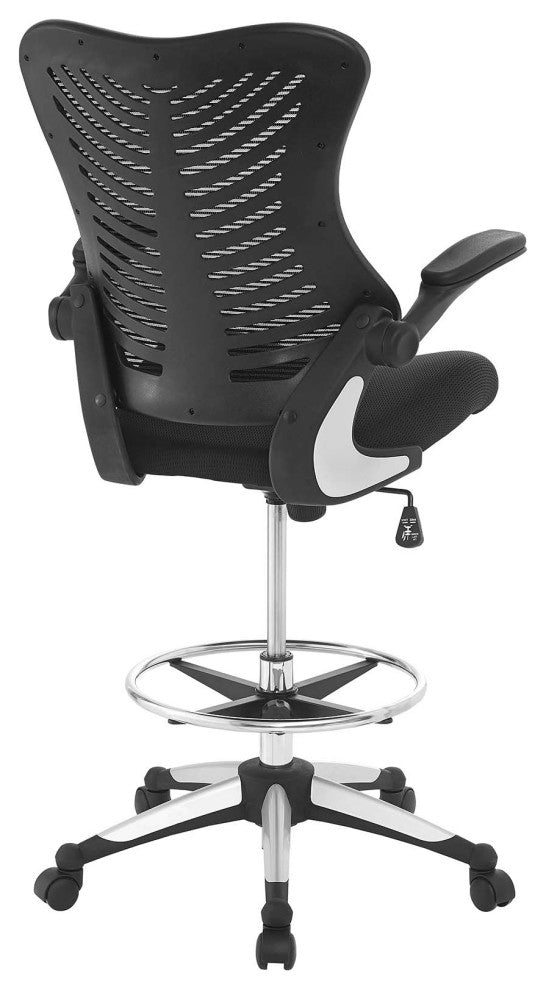 Charge Drafting Stool, Black