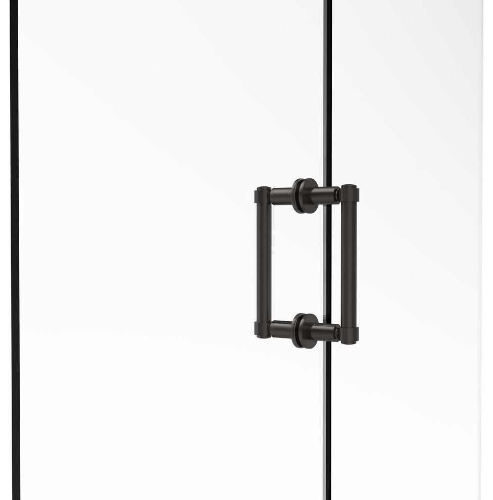 Contemporary 6" Back to Back Shower Door Pull, Oil Rubbed Bronze