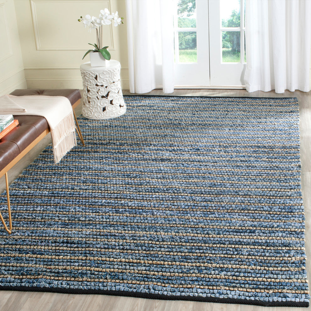 Safavieh Cape Cod Cap363A Rug, Blue/Natural, 4'0" X 6'0"