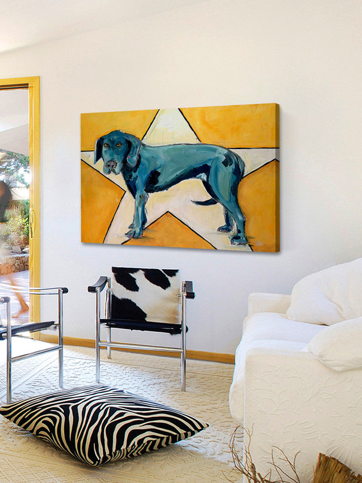"Star Dog" Painting Print on Canvas by Tori Campisi