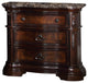 Barney's Traditional Walnut Nightstand With Marble
