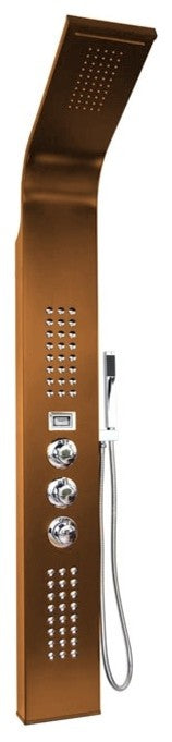Reno Oil Rubbed Bronze Stainless Steel Rainfall Shower Panel With Hand Shower