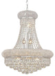 Elegant Primo Dining Room Light, Chrome Finish With Royal Cut Crystal