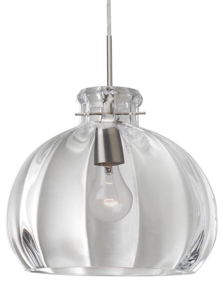 Pinta 1 Light Pendant Lighting, Satin Nickel