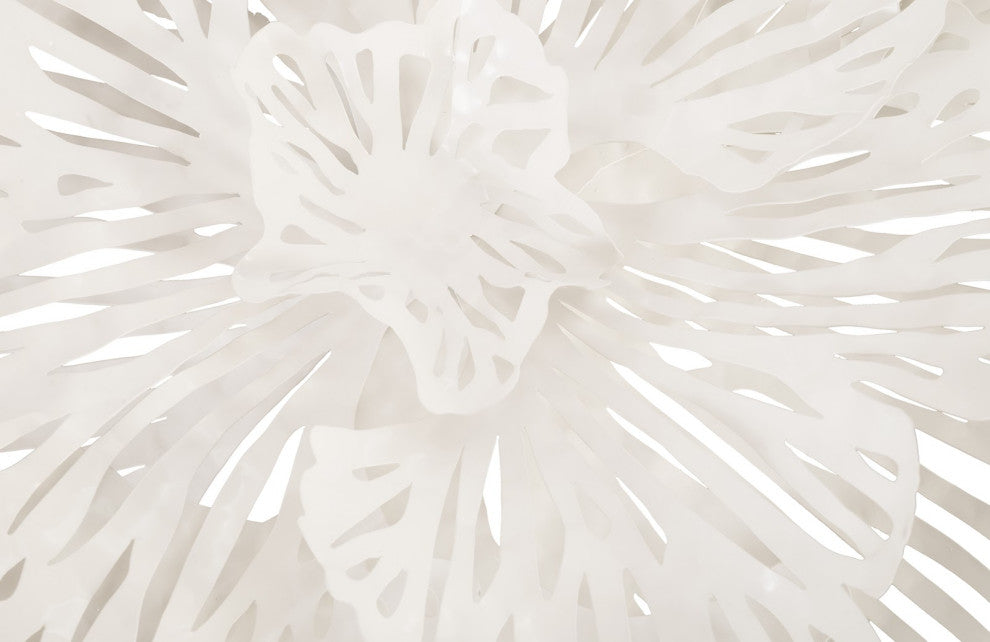 Flower Wall Art, White, Medium