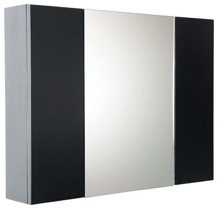 Medicine Cabinet With 3 Doors, Espresso, 32"