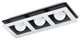 Eglo 3x3.3w Led Ceiling Light W/ Brushed Aluminum & Black Finish & White Plastic